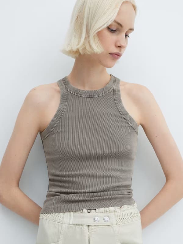 Ribbed Racerback Tank Top