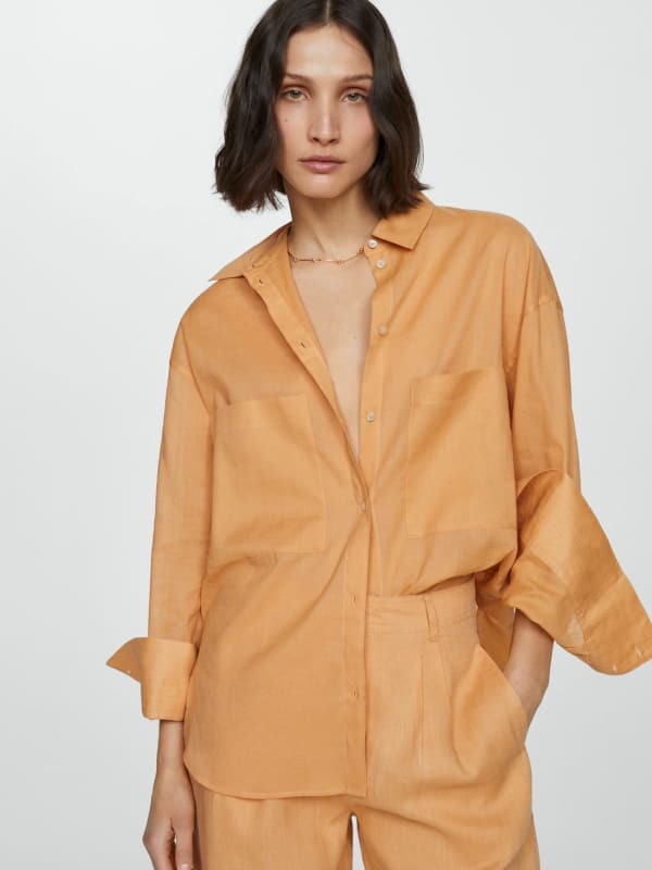 Ramie Shirt with Pockets